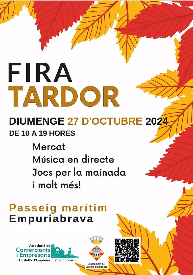 FIRA TARDOR DIUMENGE 27 D´OCTUBRE 2024 DE 10.00 A 19.00H.